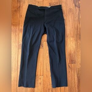 Ralph Lauren Purple Label Navy Cotton Blend Trousers, Made in Italy, size 38